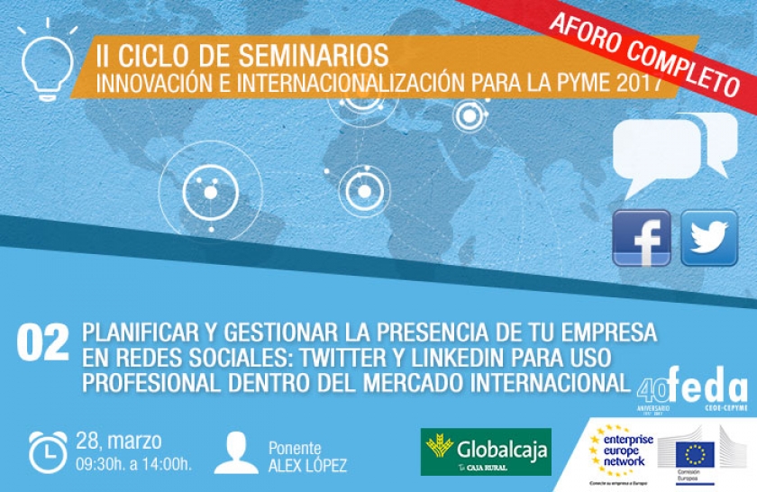 Jornada de FEDA y Globalcaja sobre el uso profesional de las redes sociales dentro del mercado internacional