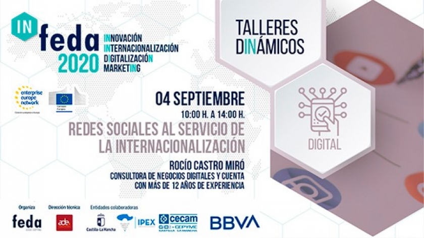 Mañana viernes primer taller dinámico del ciclo IN-FEDA 2020 sobre las redes sociales al servicio de la internacionalización