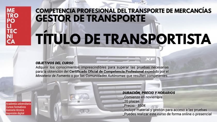 PRUEBAS CAPACITACION PROFESIONAL TRANSPORTE - GESTOR TRANSPORTE