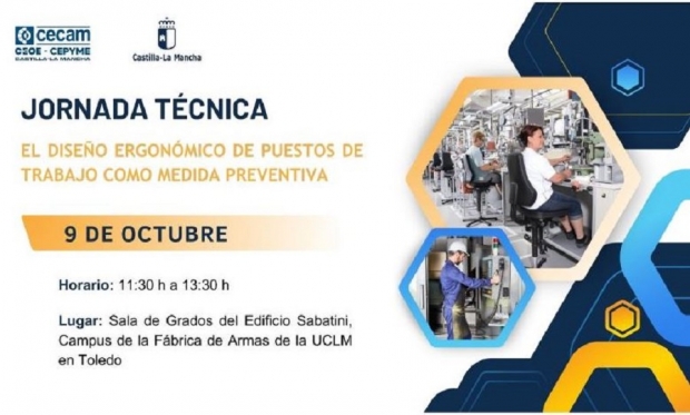 Fotografía de JORNADA TÉCNICA EL DISEÑO ERGONÓMICO DE PUESTOS DE TRABAJO COMO MEDIDA PREVENTIVA. 9 OCTUBRE. TOLEDO, ofrecida por FEDA