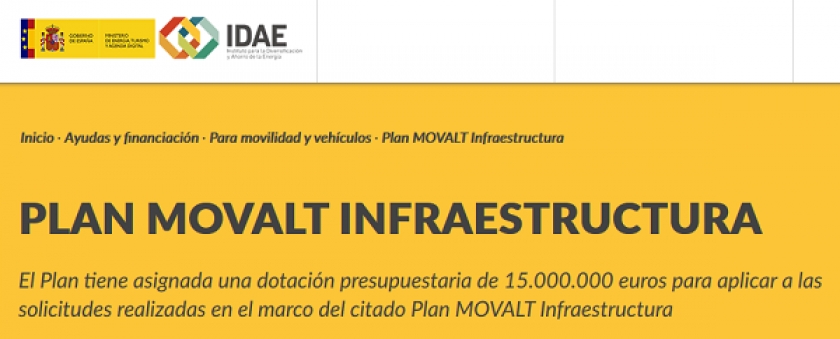 Convocatoria de ayudas del Plan MOVALT de Infraestructura 2018