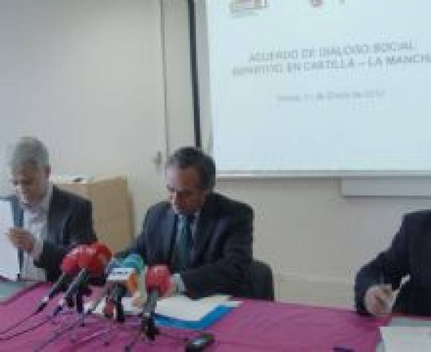 CECAM, CC.OO y UGT  firman el acuerdo de diálogo social bipartito en la región