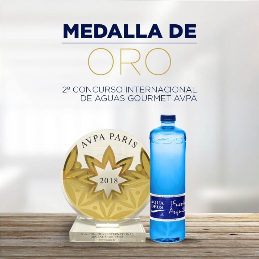 El agua mineral natural Aquadeus consigue el oro en el Concurso Internacional de Aguas Gourmet de París