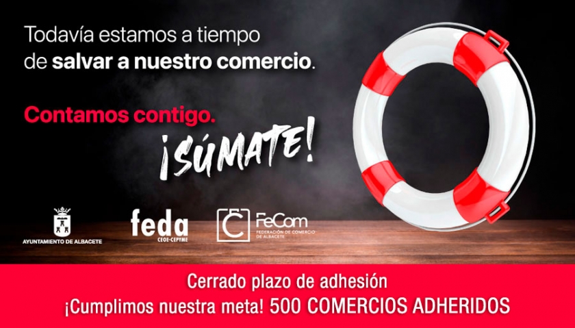 La campaña de apoyo al comercio de Albacete lanzada por FECOM, con financiación del Ayuntamiento, aglutina a 500 establecimientos