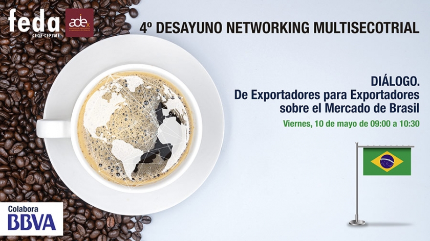 Los exportadores intercambiarán ideas sobre el mercado de Brasil en el cuarto desayuno networking de ADIEX