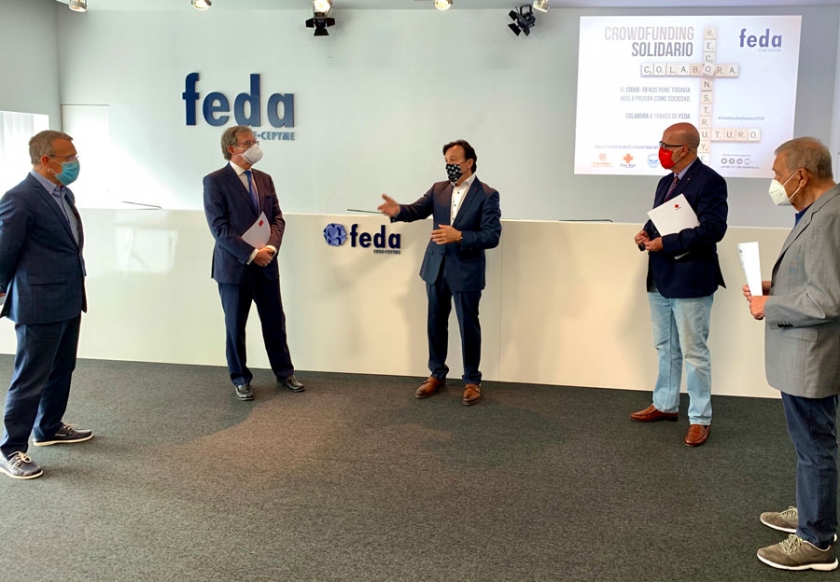 FEDA entrega a UCLM, Cáritas, Cruz Roja y Banco de Alimentos los fondos recaudados en su crowdfunding
